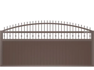 Откатные ворота Doorhan SLG-A с пиками под дерево, 3800х1700