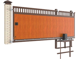 Откатные автоматические ворота под ключ Дорхан SLG-A Premium Classic, 6500х1100